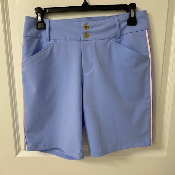 Lilly Pulitzer LUXLETIC Fairway Performance Shorts. Blue Peri. Size 6.